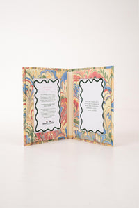 Hand Marbled Picture Frame Folding Book in Multicolor Marbling