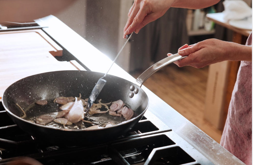 Seasoned Carbon Steel Frying Pan 10"