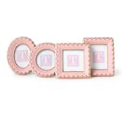 Pink Scalloped Mini Photo Frame, Set of 4