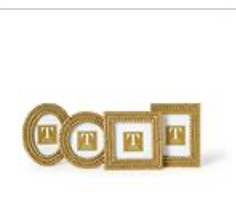 Gold Rope Mini Photo Frame, Set of 4