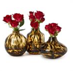 Tortoise Print Vases, Set of 3