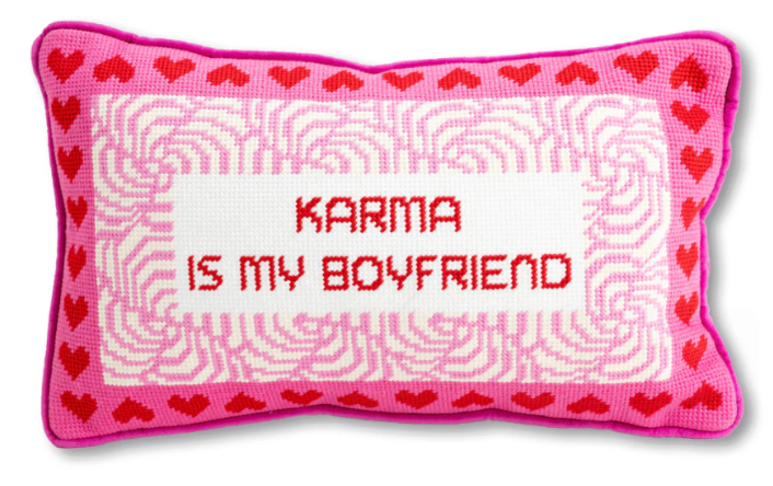 Karma Needlepoint Pillow