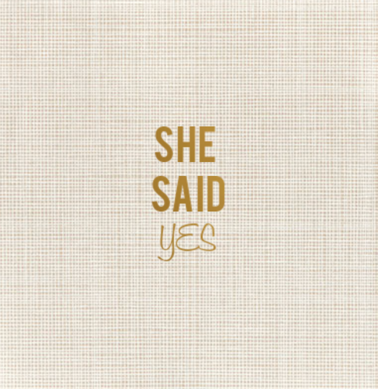 She Said Yes Disposable Napkins, Set of 20