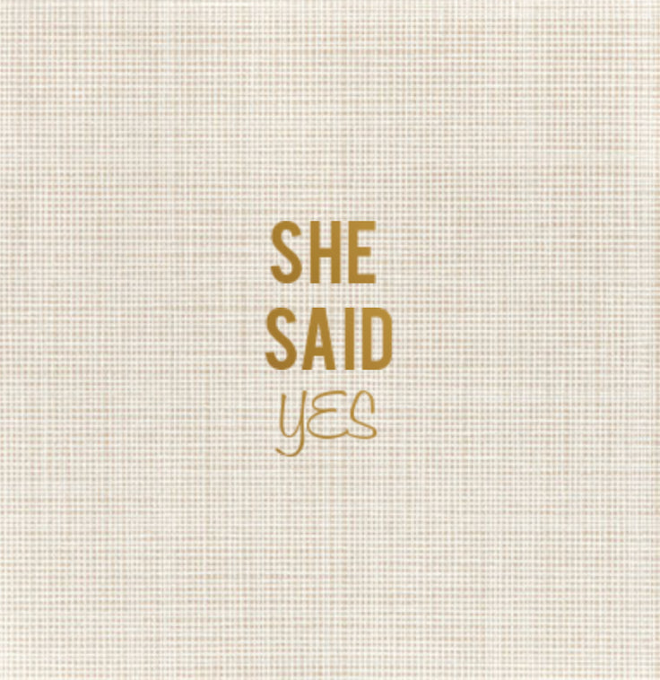 She Said Yes Disposable Napkins, Set of 20