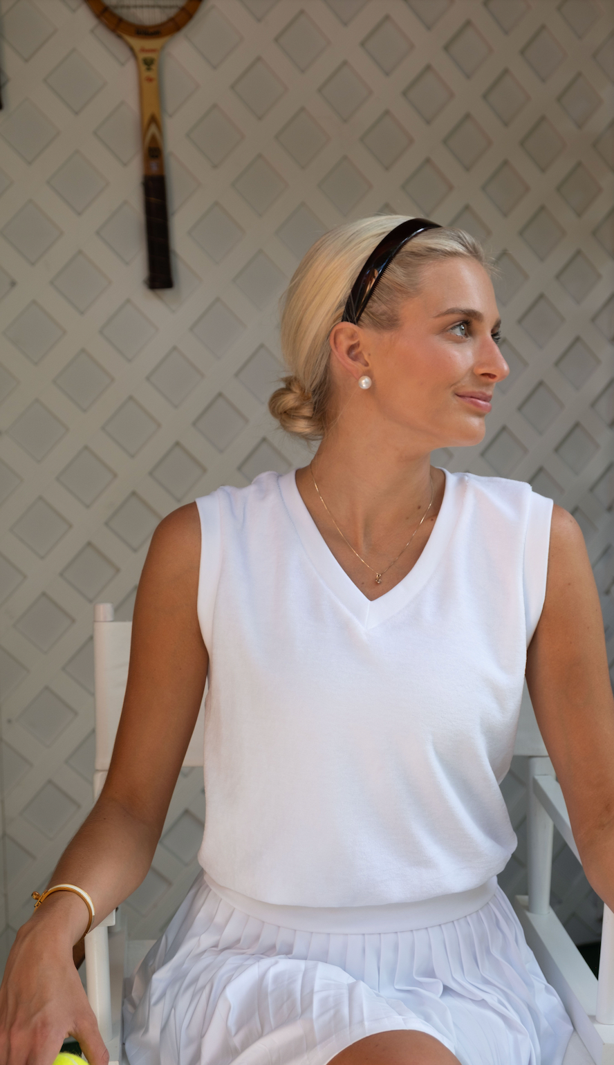 Farrah Vest in White