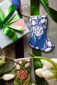 Triumphant Tulip Stocking in Blue