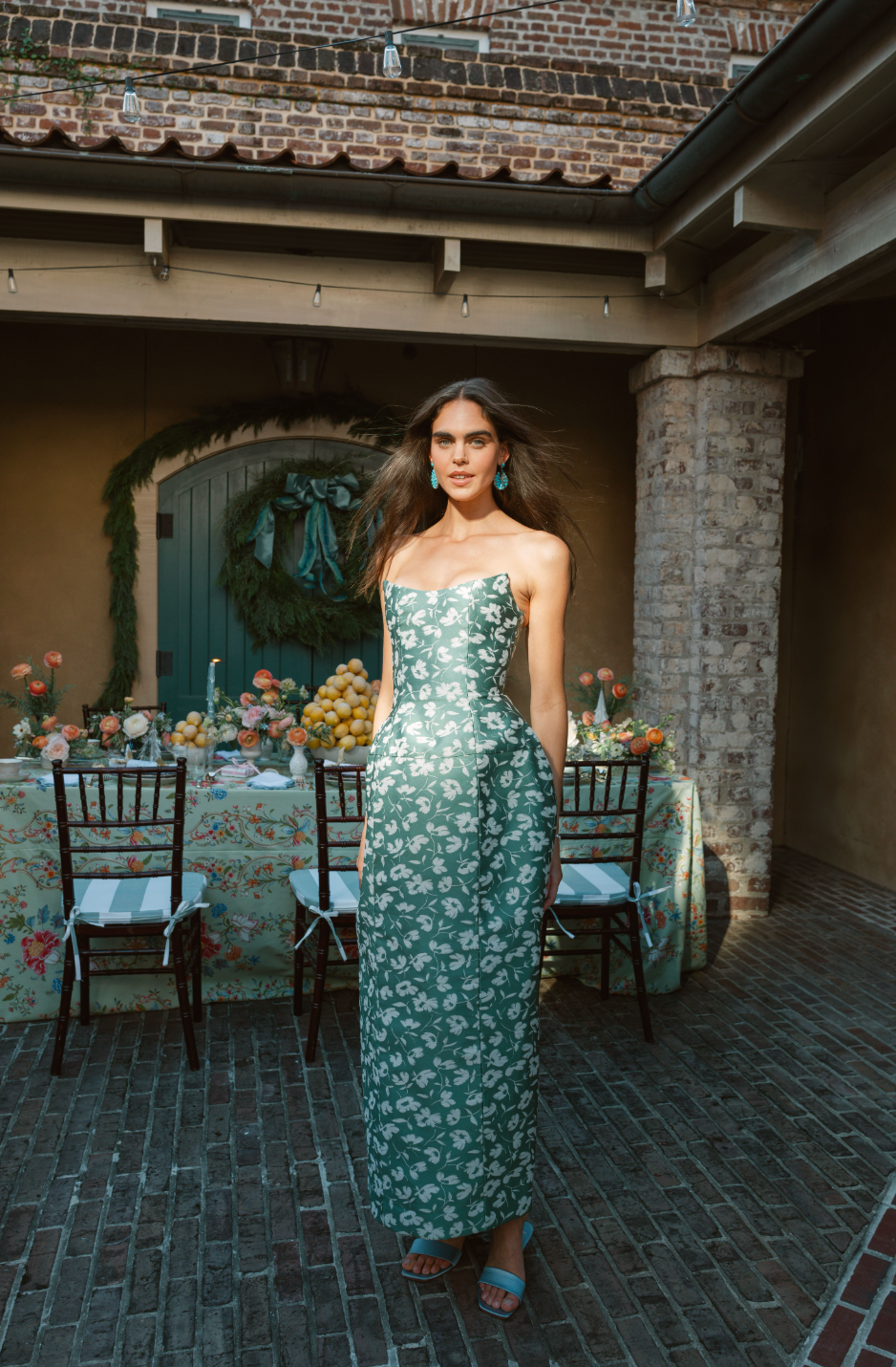 Turquoise and Diamond Earrings