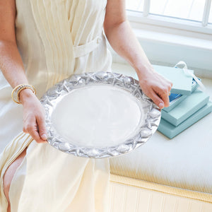 Seashell Border Round Platter