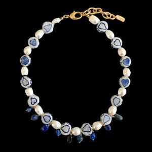 Seaside Heart Pearl Necklace