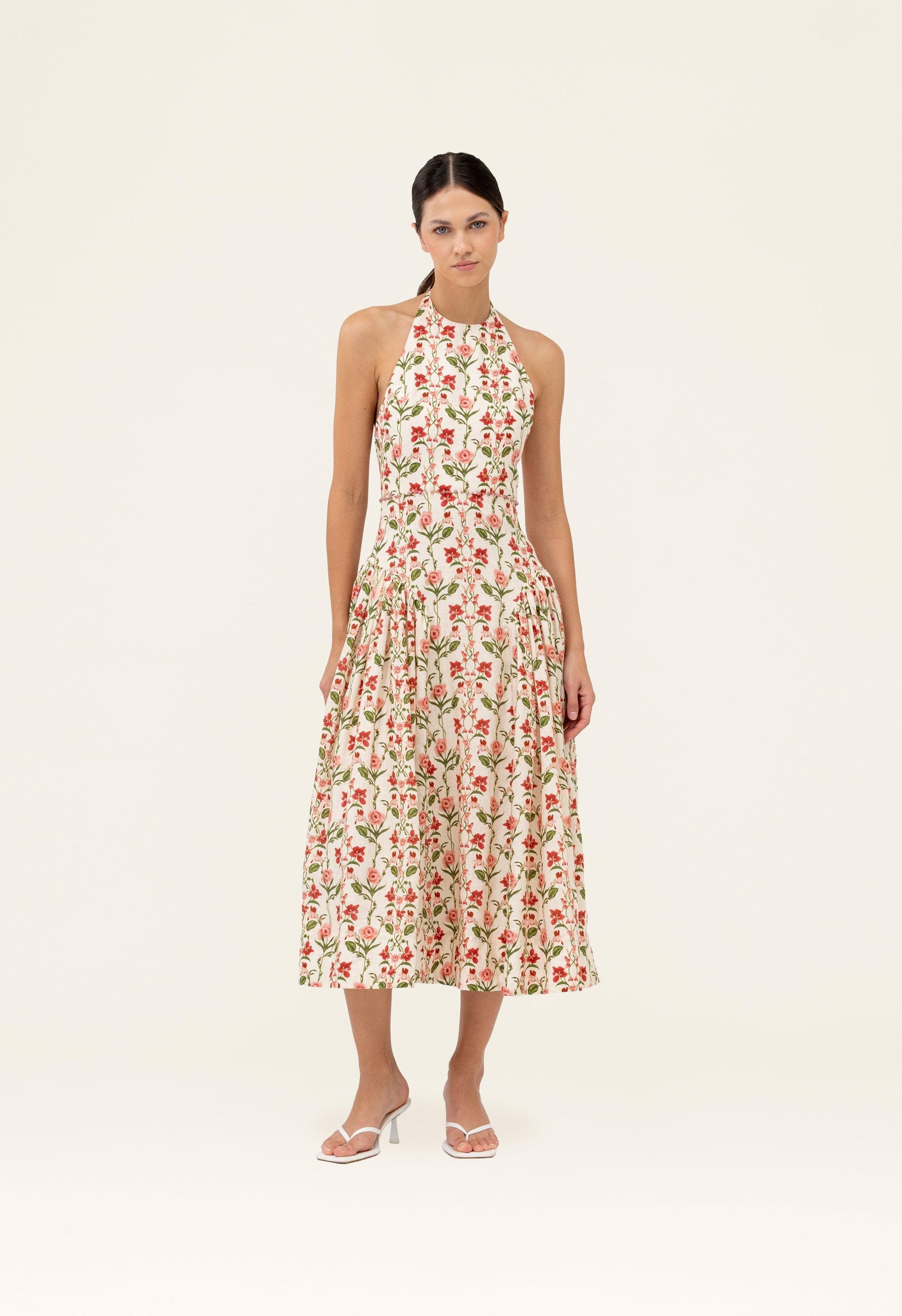 Balsa Canna Midi Dress