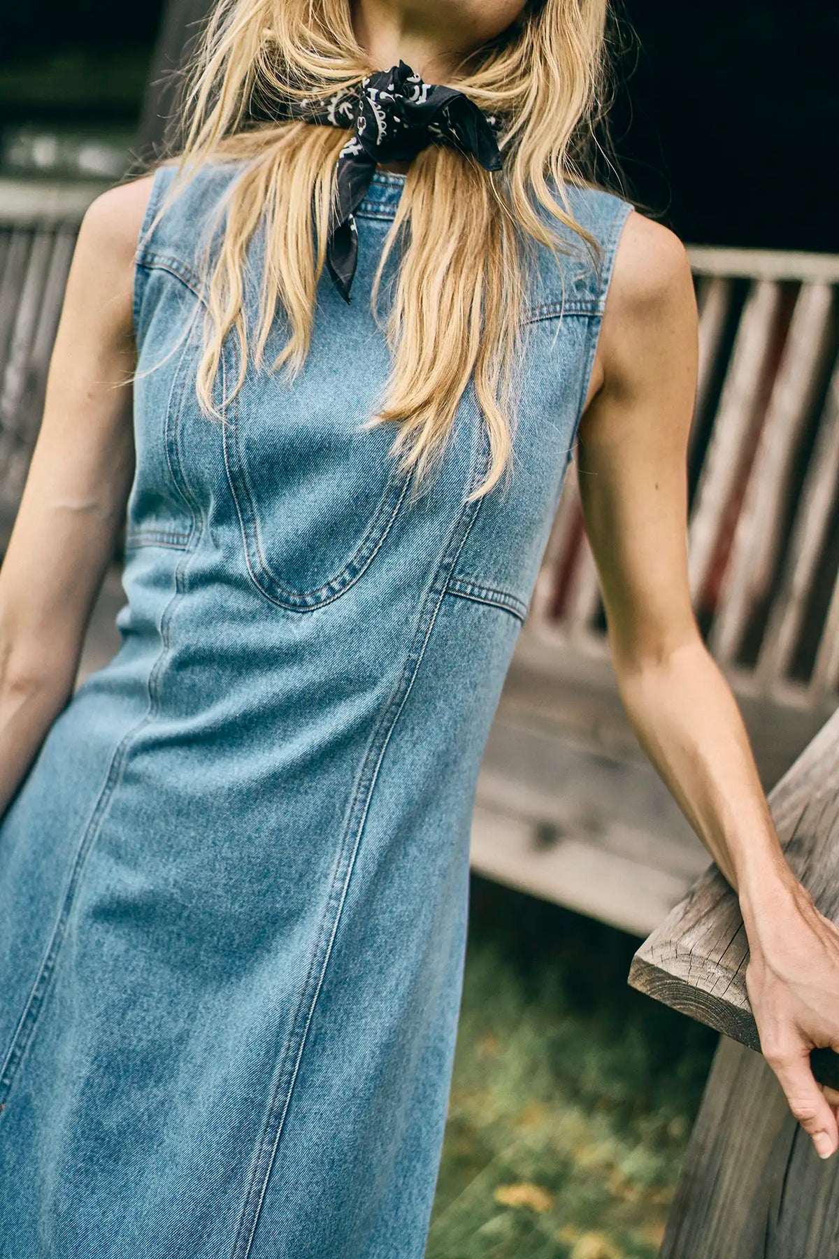 Sedona Dress in Vintage Denim