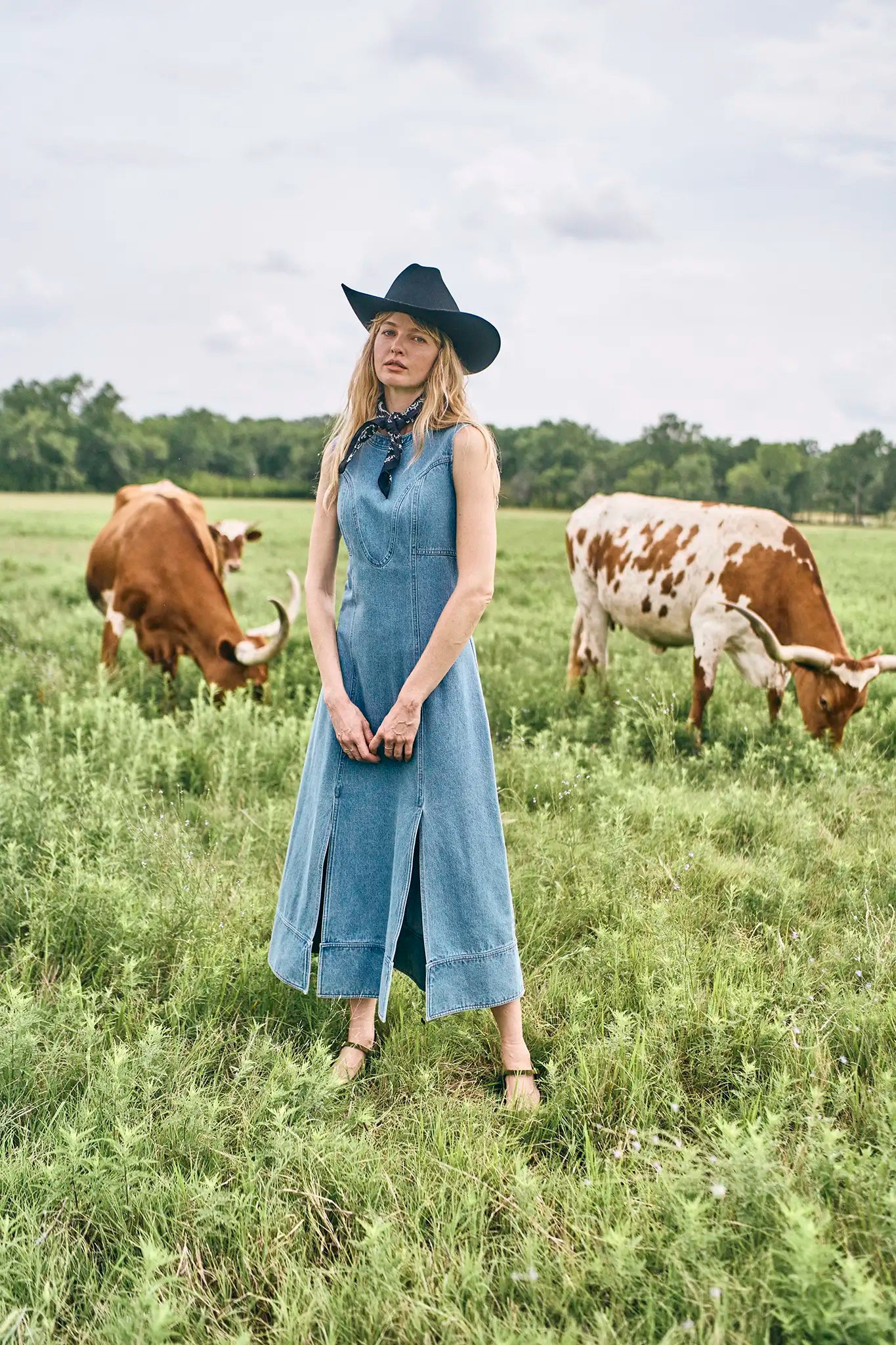 Sedona Dress in Vintage Denim
