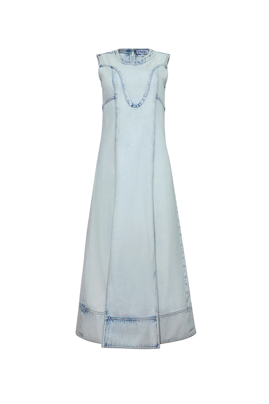 The Sedona Dress in Washed Blue Denim. 