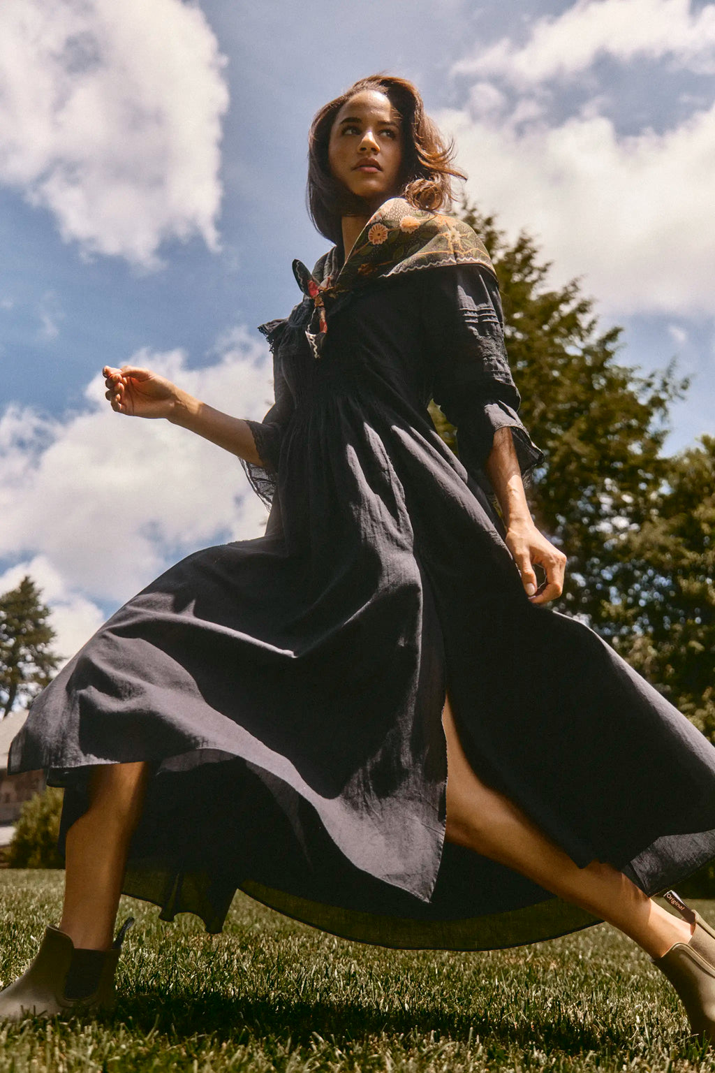 Selena Dress in Onyx