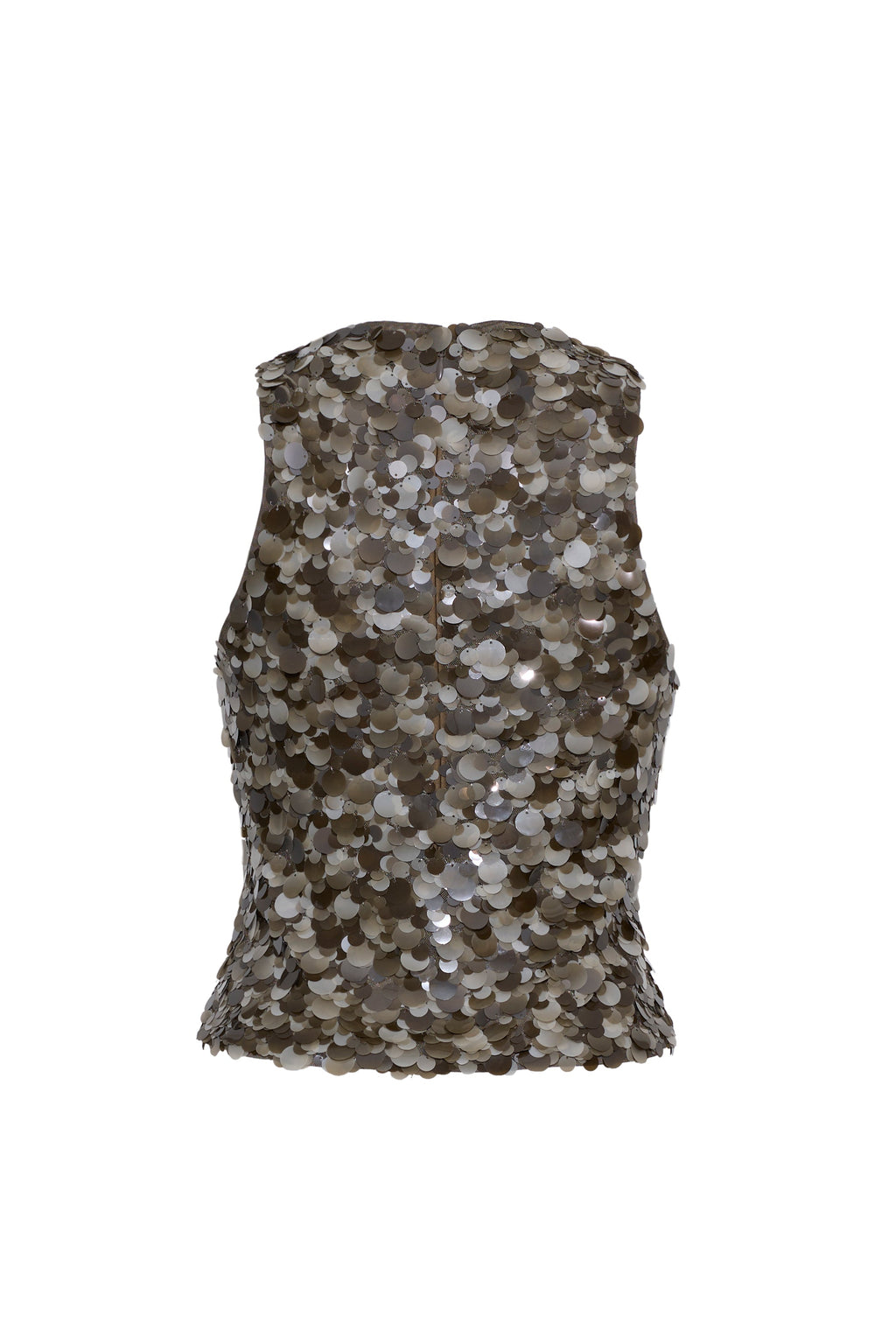 Senza Top in Taupe Palette Sequin