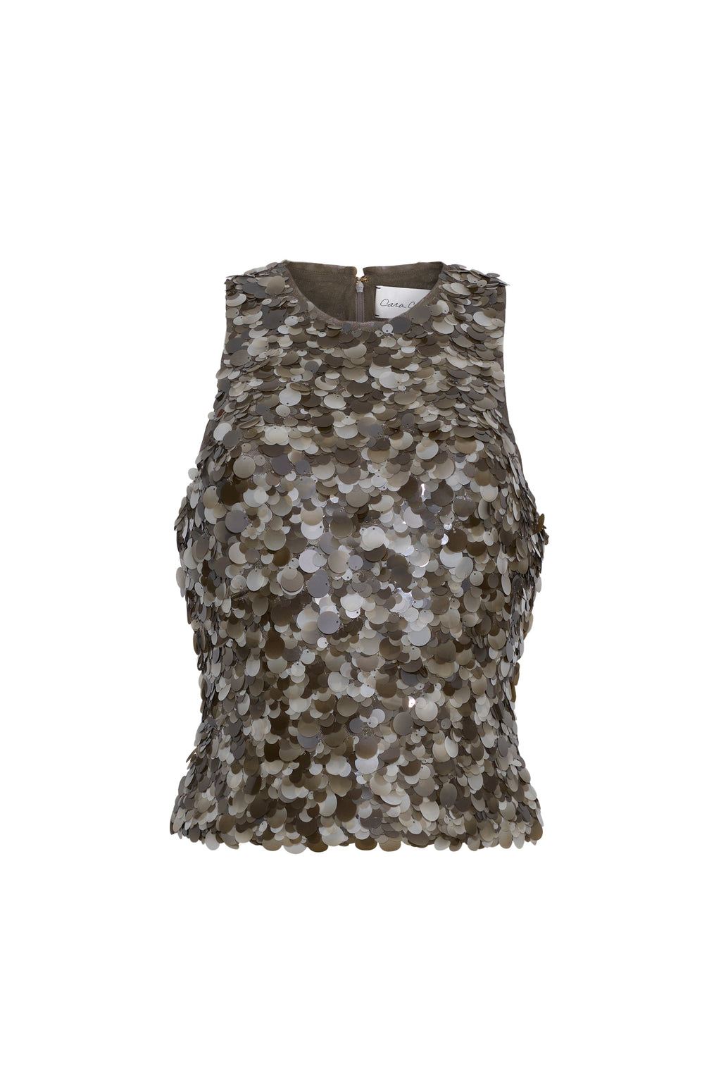 Senza Top in Taupe Palette Sequin