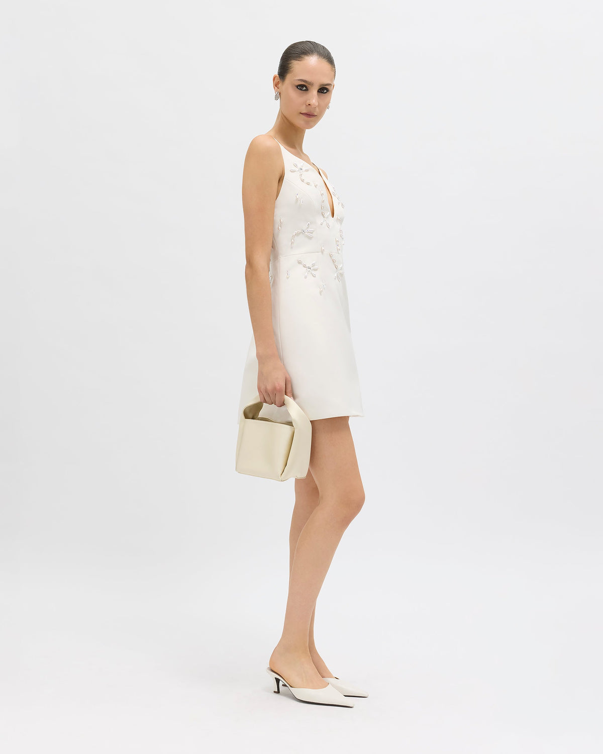 Seraphina Embellished Dress in Ivory
