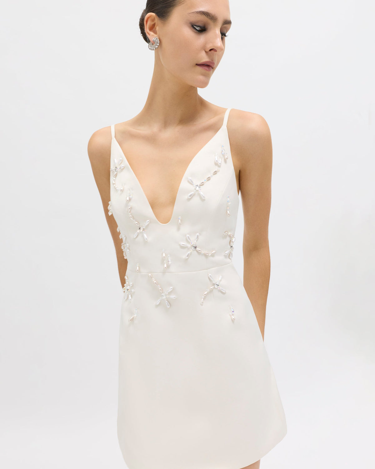Seraphina Embellished Dress in Ivory