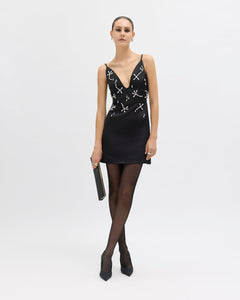 Seraphina Embellished Dress in Noir