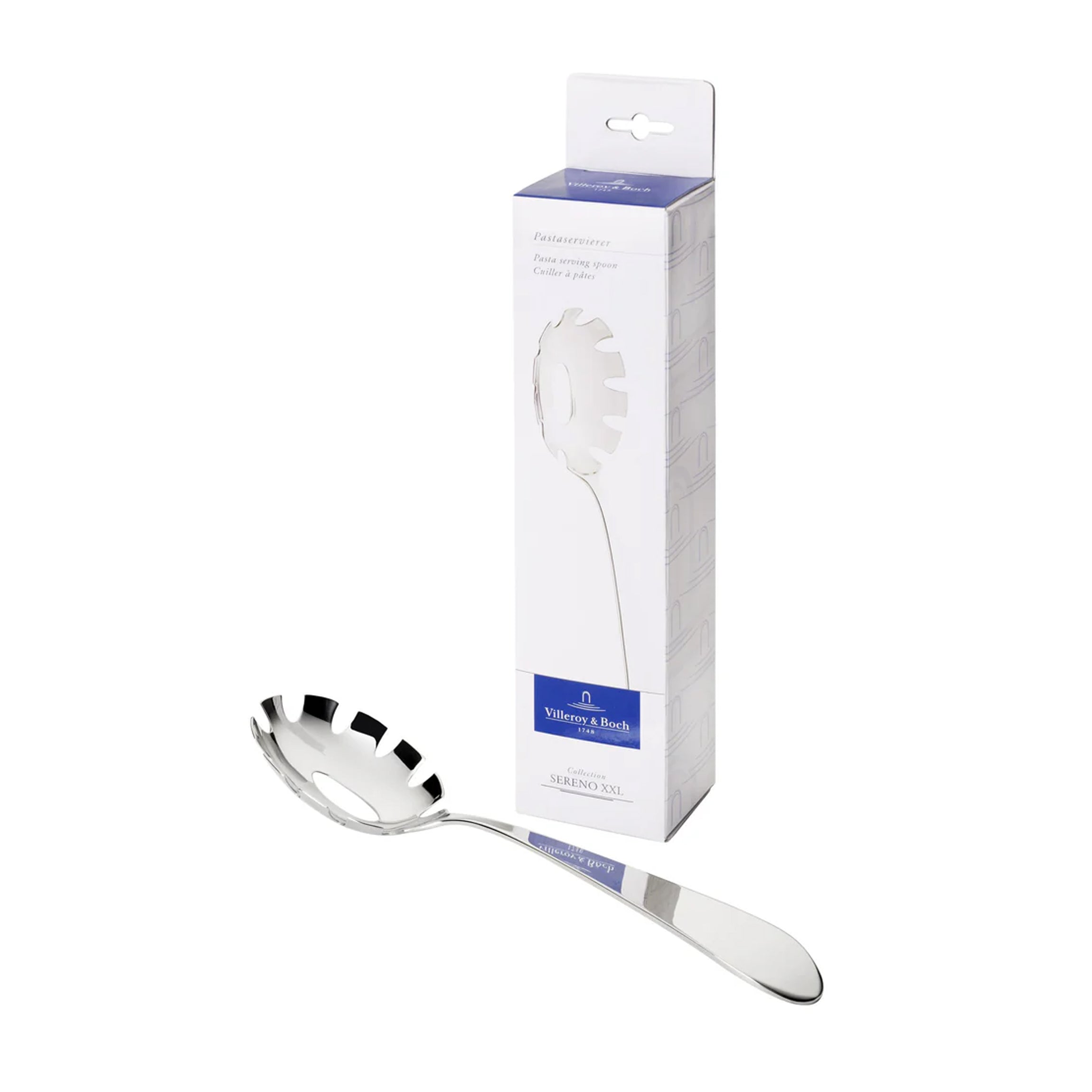 Sereno XXL Pasta Serving Spoon Gift Boxed in Silver