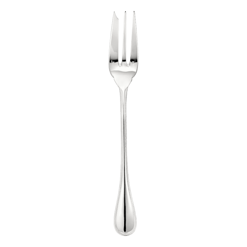 Silver-Plated Serving Fork Perles