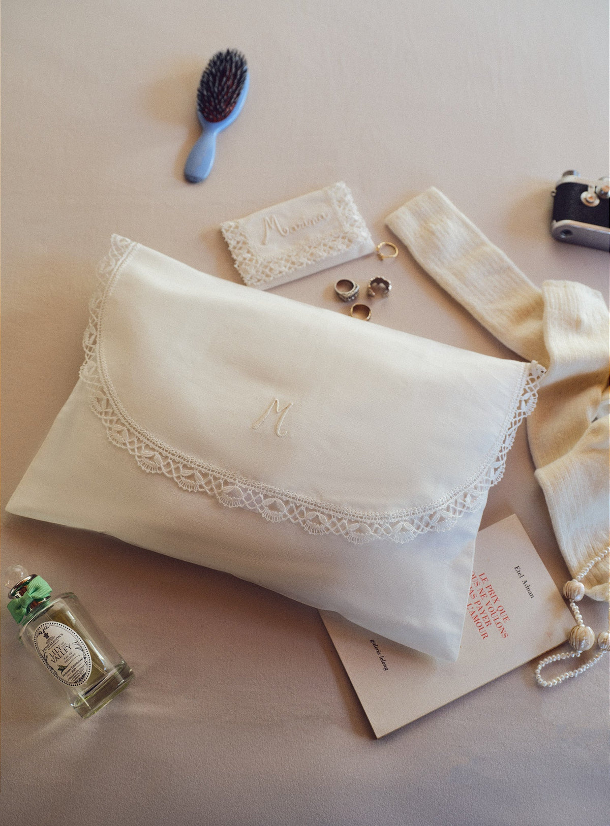 Camarinas Travel Set Initials in White