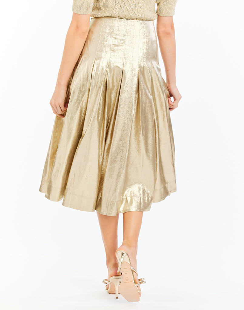 Seville Midi Skirt in Champagne