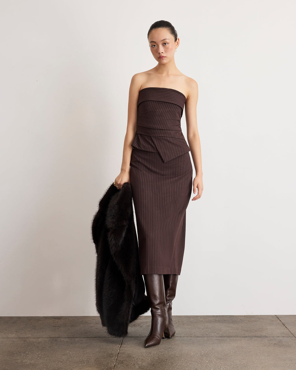 Sevyn Top in Dark Fig/Cream Multi