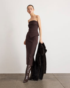 Sevyn Top in Dark Fig/Cream Multi