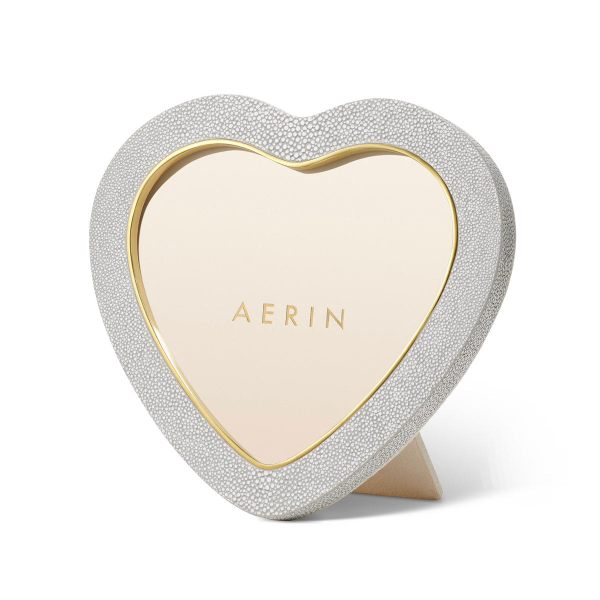 Shagreen Heart Frame in Dove