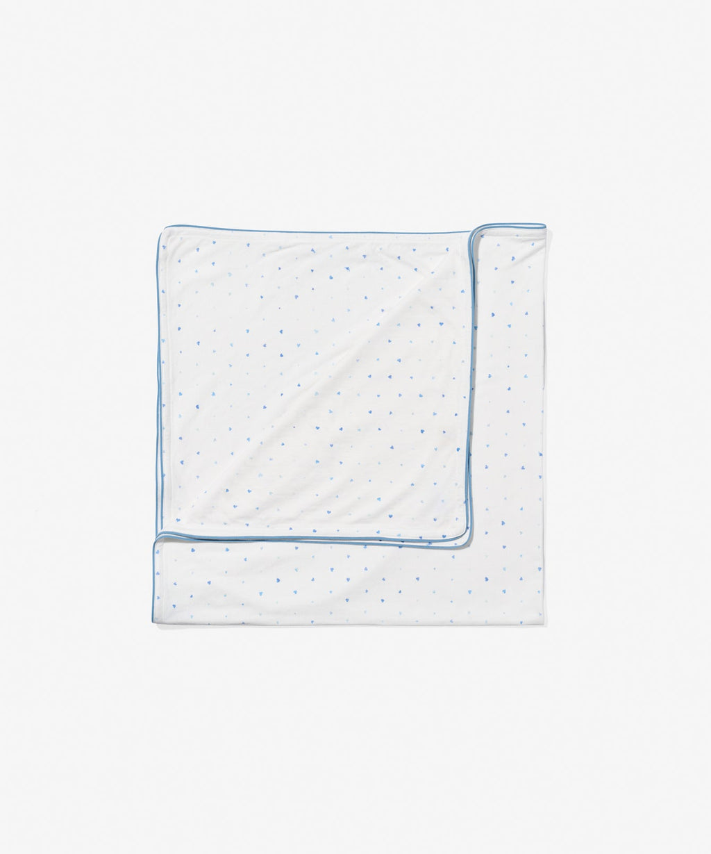 Shane Blanket in Blue Hearts