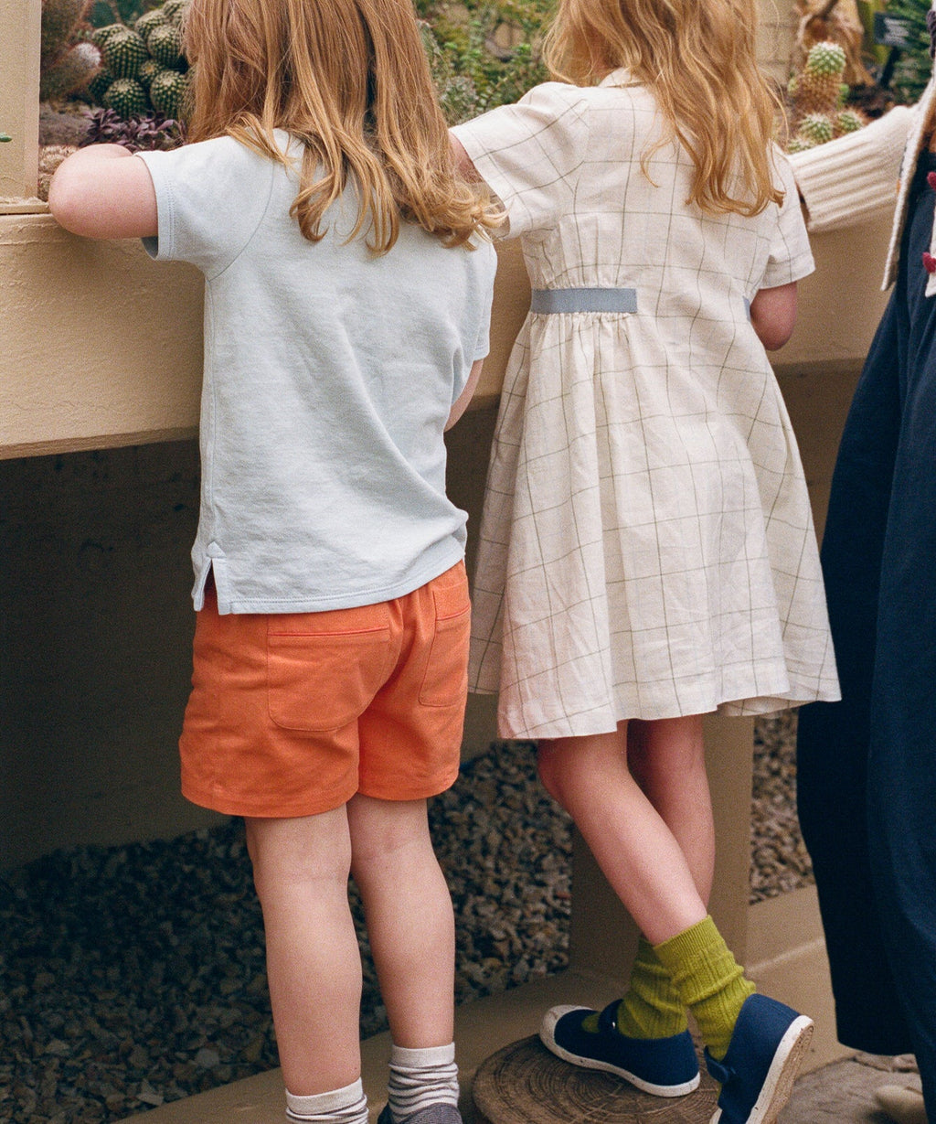 Shirt Dress in Seafoam Plaid