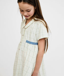 Shirt Dress in Seafoam Plaid