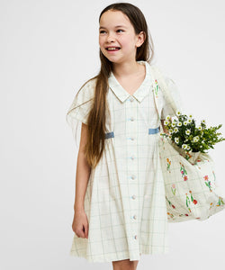 Shirt Dress in Seafoam Plaid
