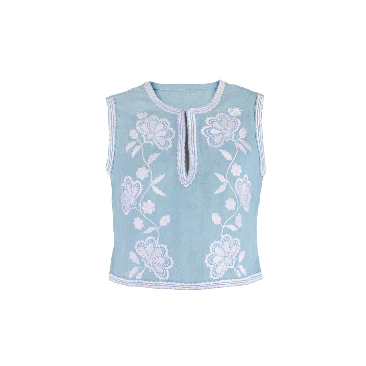 OTM Exclusive: Kasbah Trellis Top in Light Blue