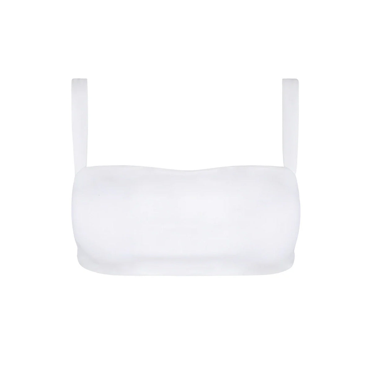 Women's White Bandeau Bikini Top