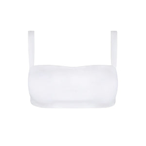 Women's White Bandeau Bikini Top