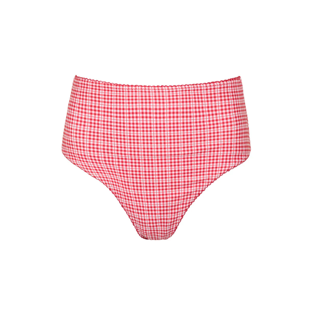 Women’s Poppy Gingham High Waist Bikini Bottom