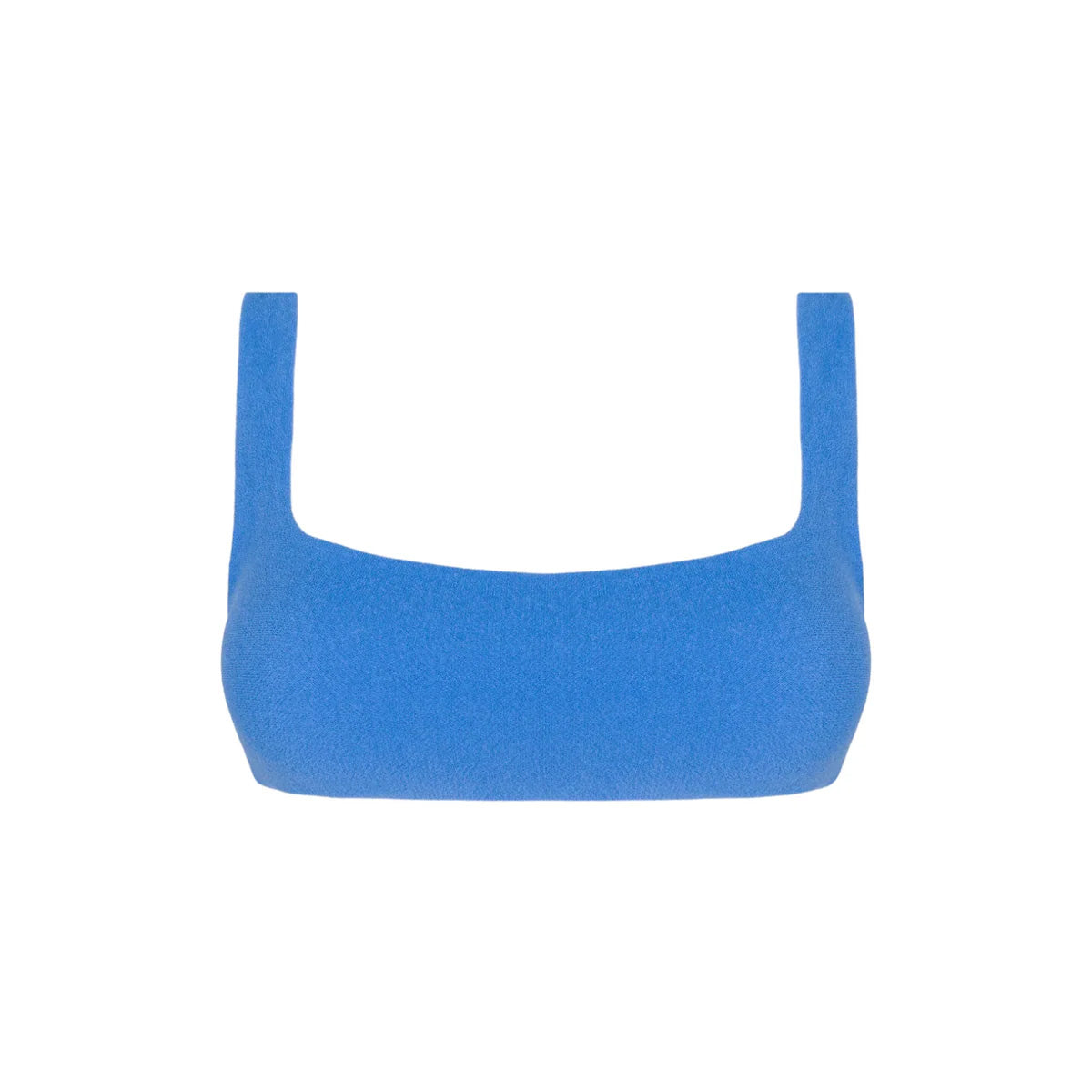 Women’s Deep Sea Blue Terry Square Neck Bikini Top