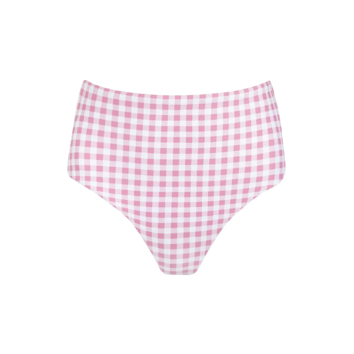 Women’s Blush Gingham High Waist Bikini Bottom