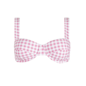 Women’s Blush Gingham Cup Bikini Top