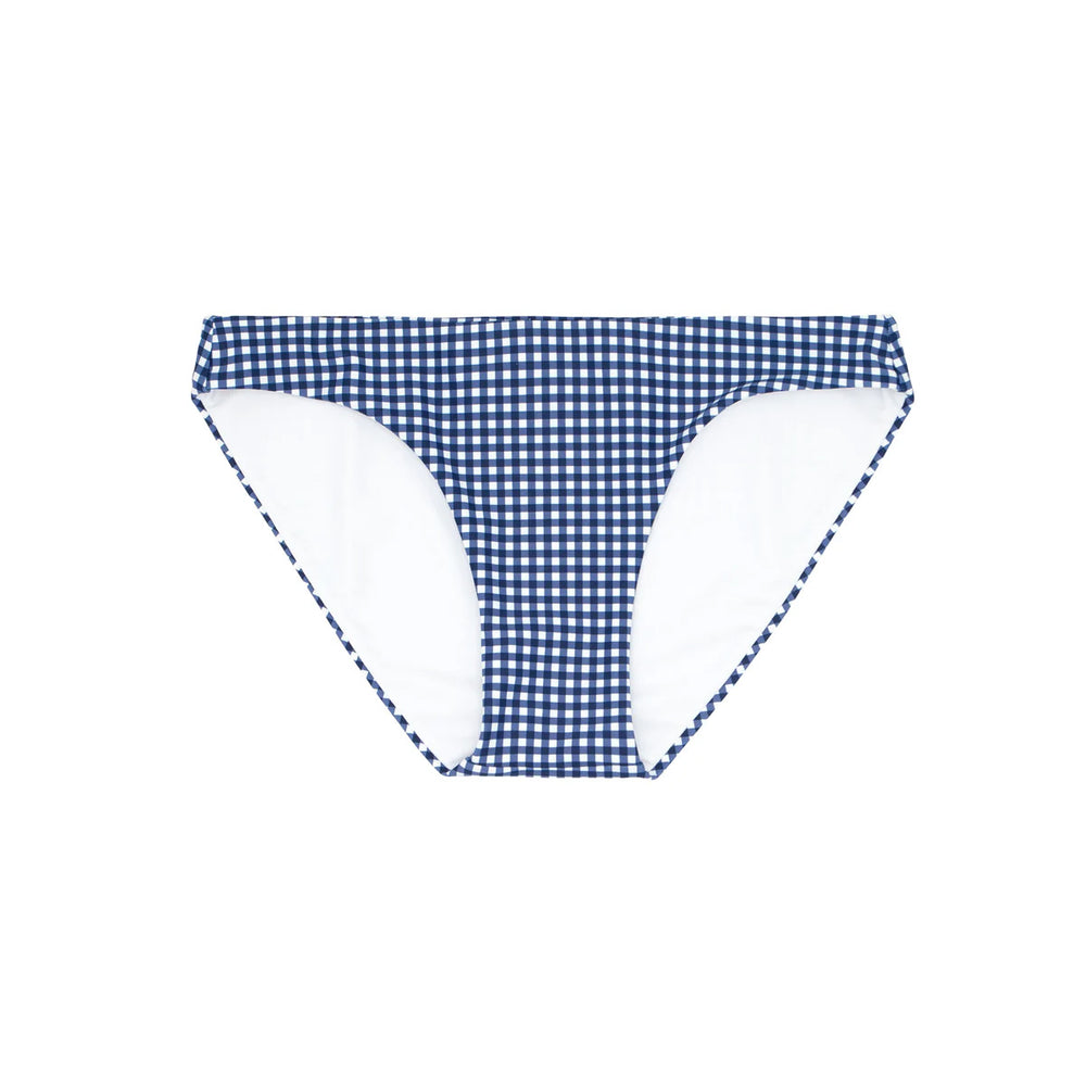 Women's Navy Gingham Bikini Bottom