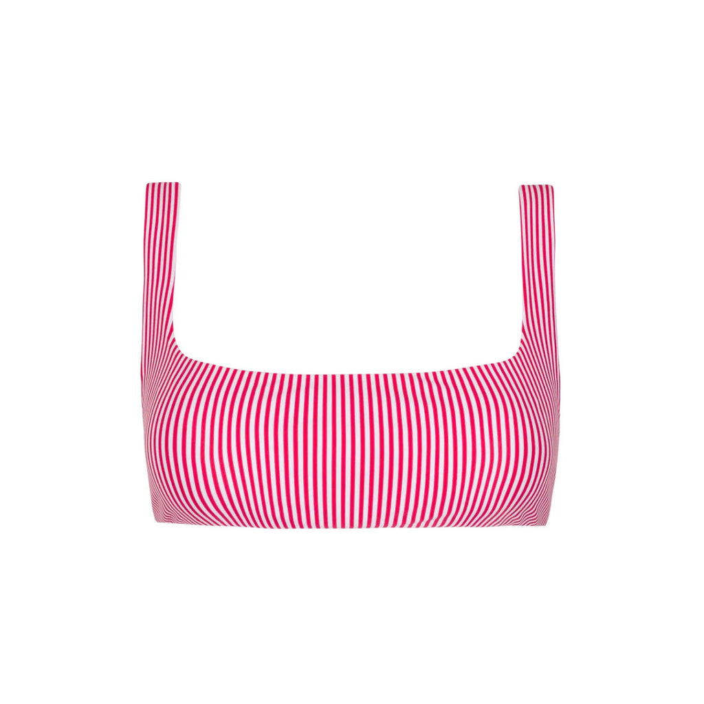 women's gondola stripe square neck bikini top