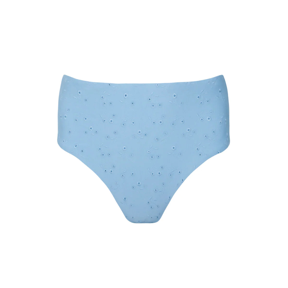 Women’s Dusk Blue Eyelet High Waist Bikini Bottom