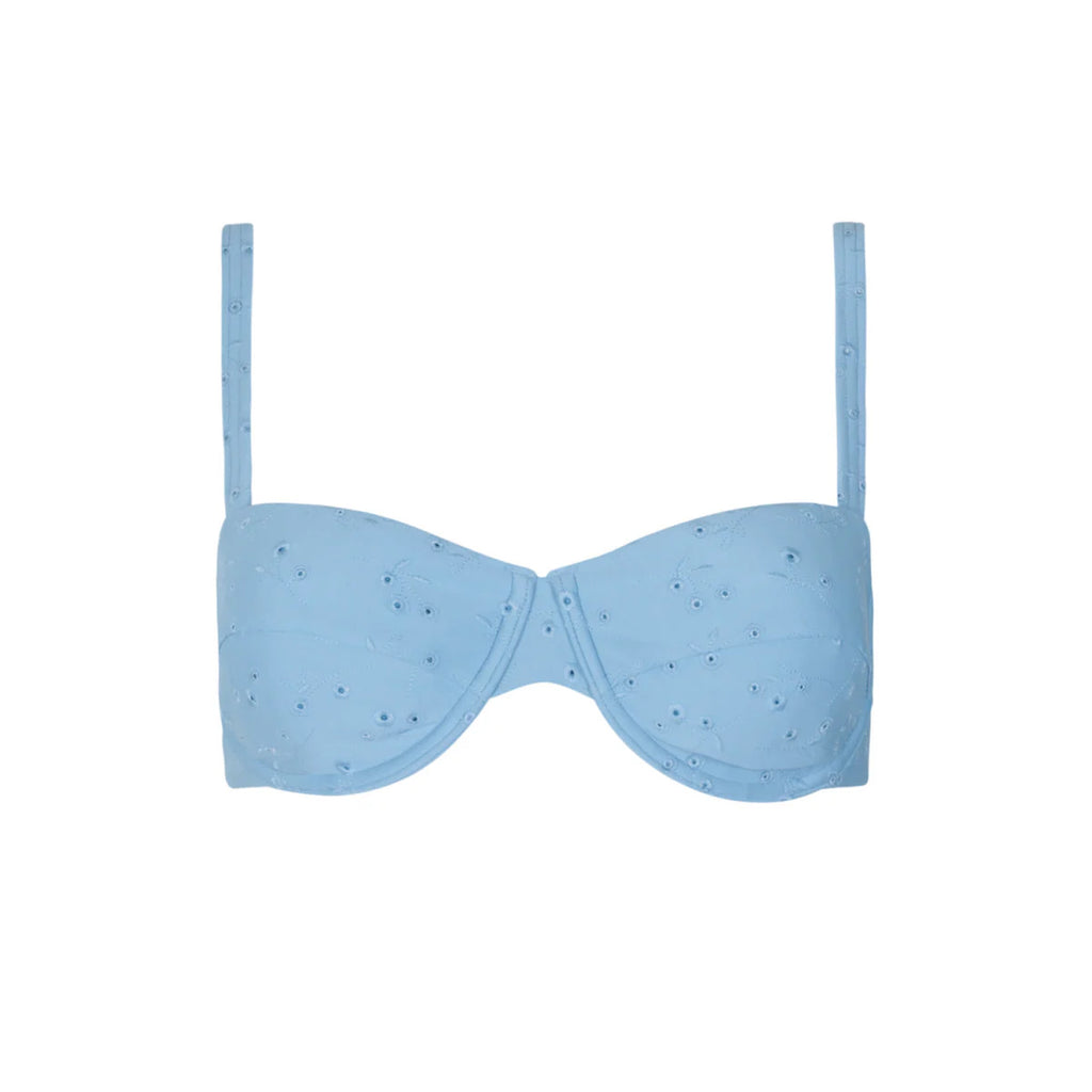 Women’s Dusk Blue Eyelet Cup Bikini Top
