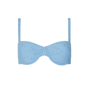 Women’s Dusk Blue Eyelet Cup Bikini Top