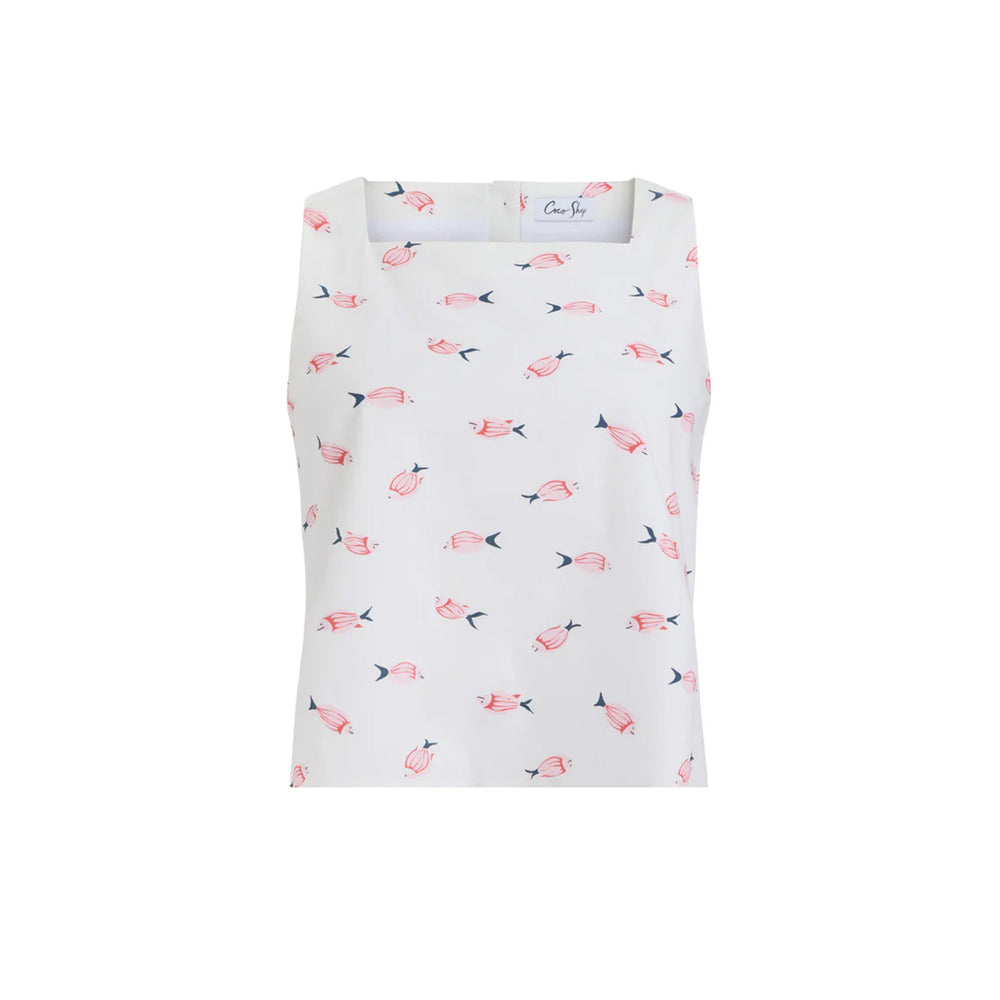 Shift Top in Vintage Pink Fish