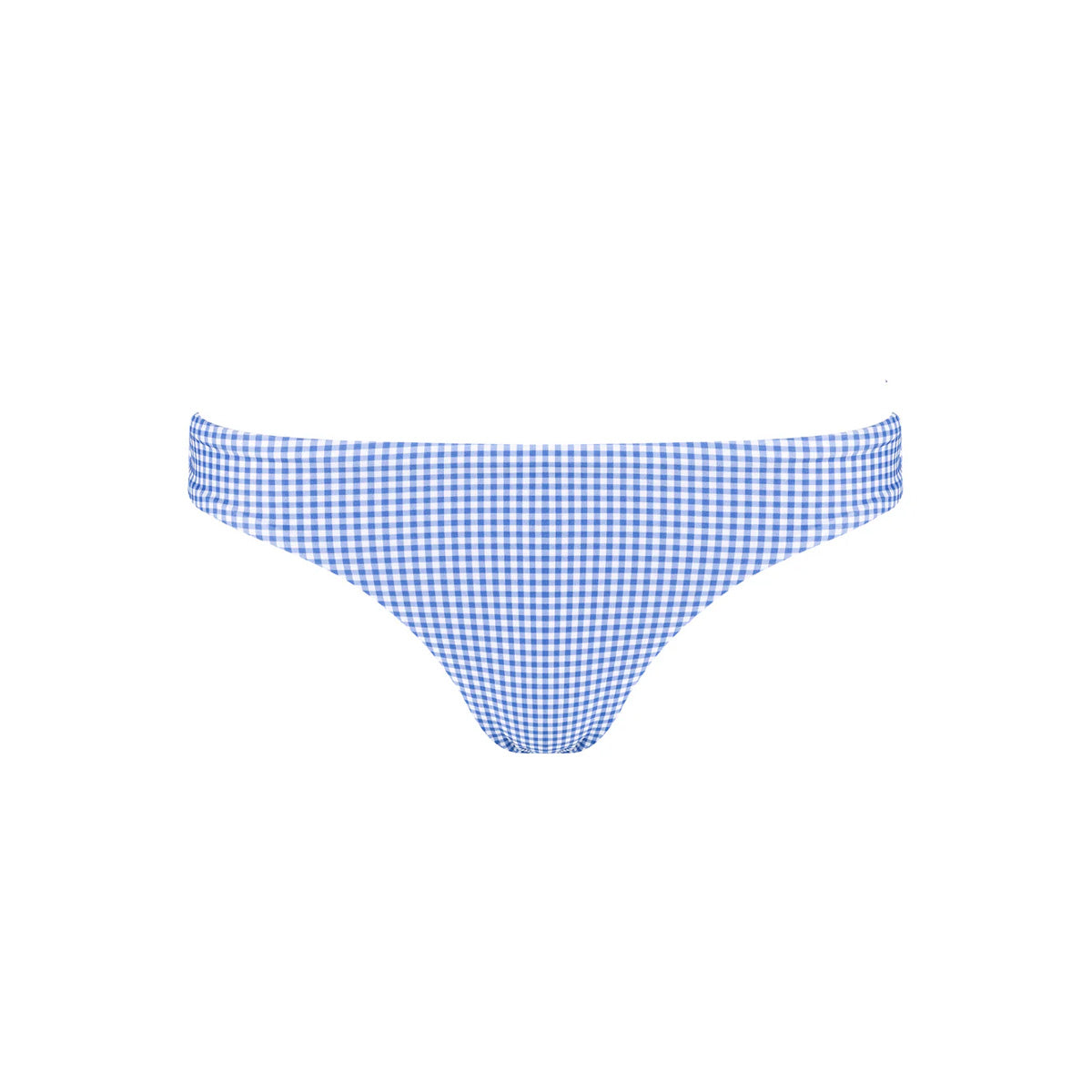 Women’s Sky Blue Gingham Low Waist Bikini Bottom