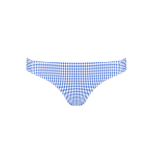 Women’s Sky Blue Gingham Low Waist Bikini Bottom