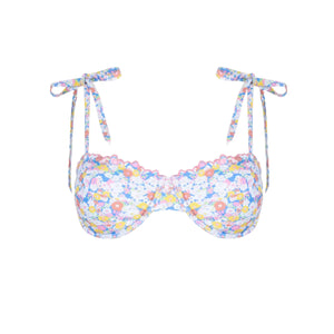Women’s Jasmine Blossom Cup Bikini Top with Tie Straps